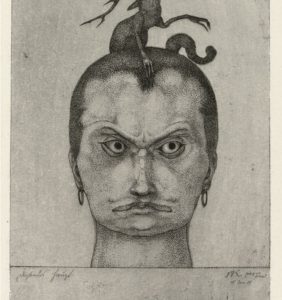 Threatening Head, 1905
